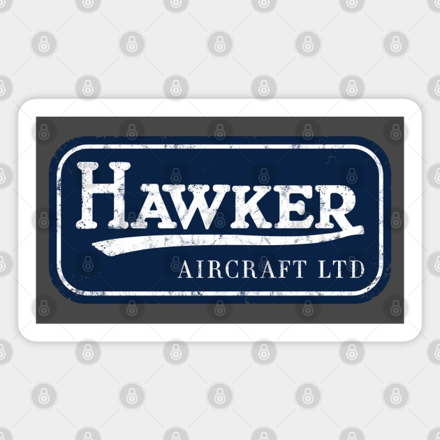 Hawker Aircraft Logo Magnet by 909 Apparel